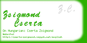 zsigmond cserta business card